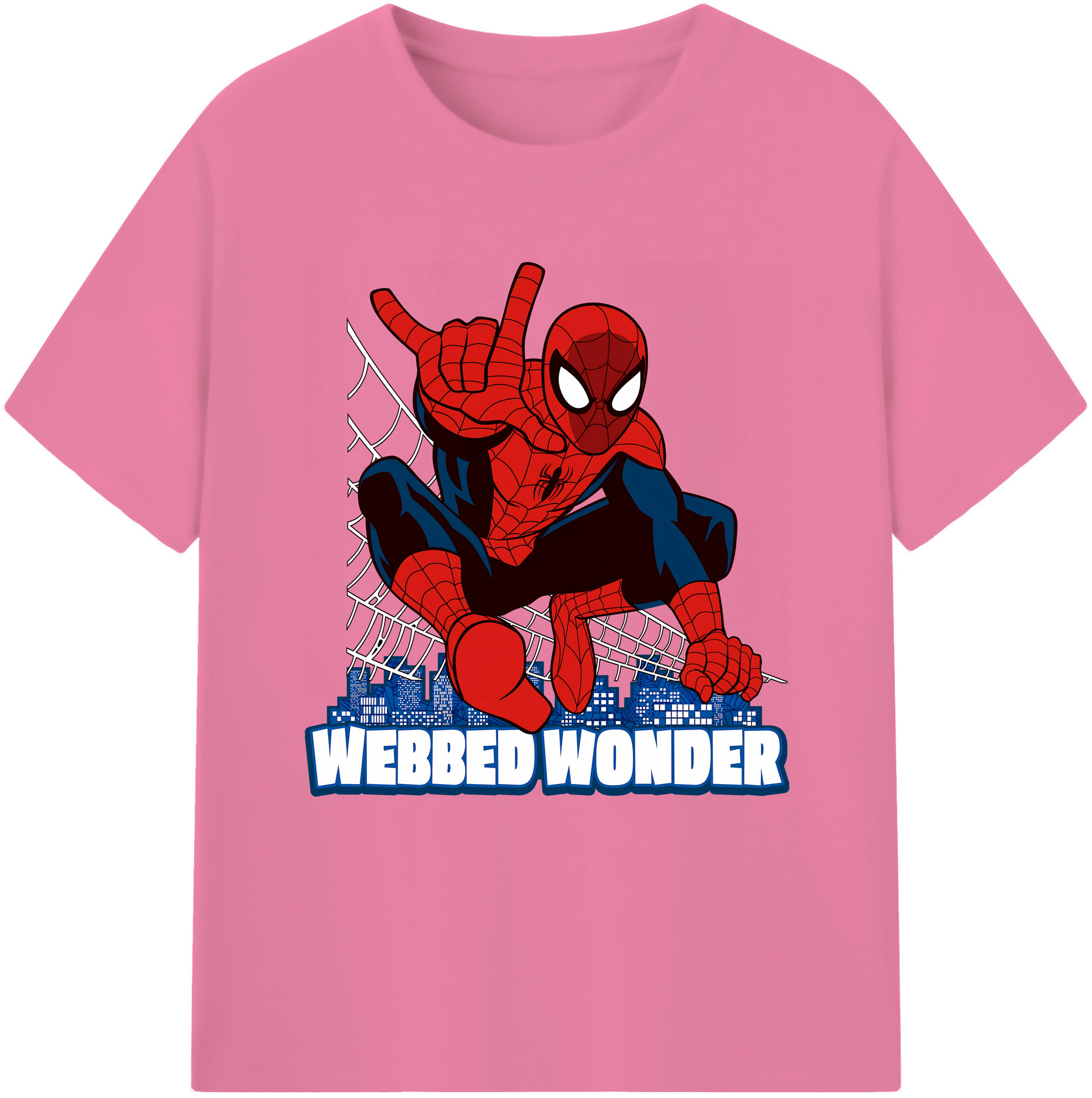 （画像用） Spider Man スパイダーマン 綿100％半袖Tシャツ（フロントプリント）
